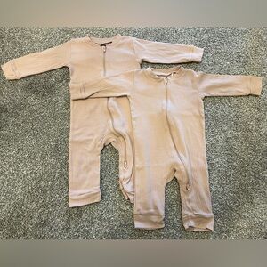 The littlest organic cotton ribbed rompers